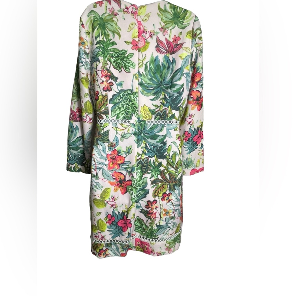 Laundry By Shelli Segal Pink Floral Long Sleeve Shift Dress - Picture 2 of 7